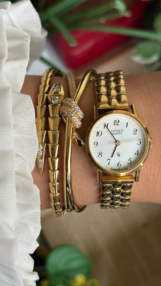 Vintage Citizen Bracelet Classic Watch in Gold Tone