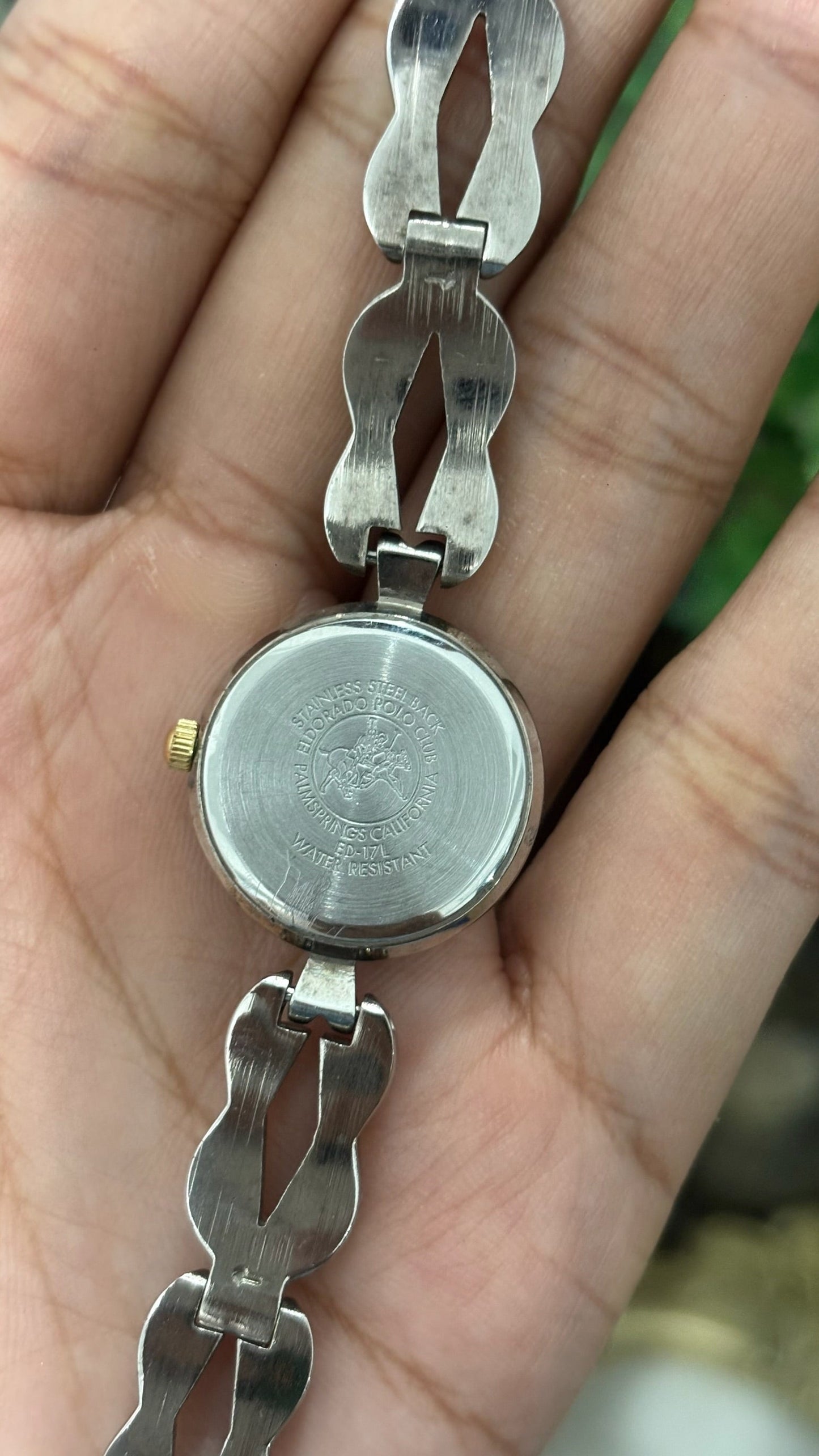 Vintage EL DORADO Polo Club Knot Style Links Bracelet Watch in Two-Tone Quartz