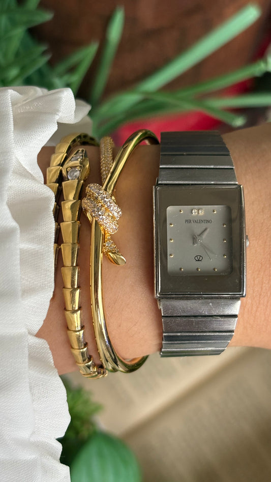 Vintage Per Valentino Watch in Silver Tone