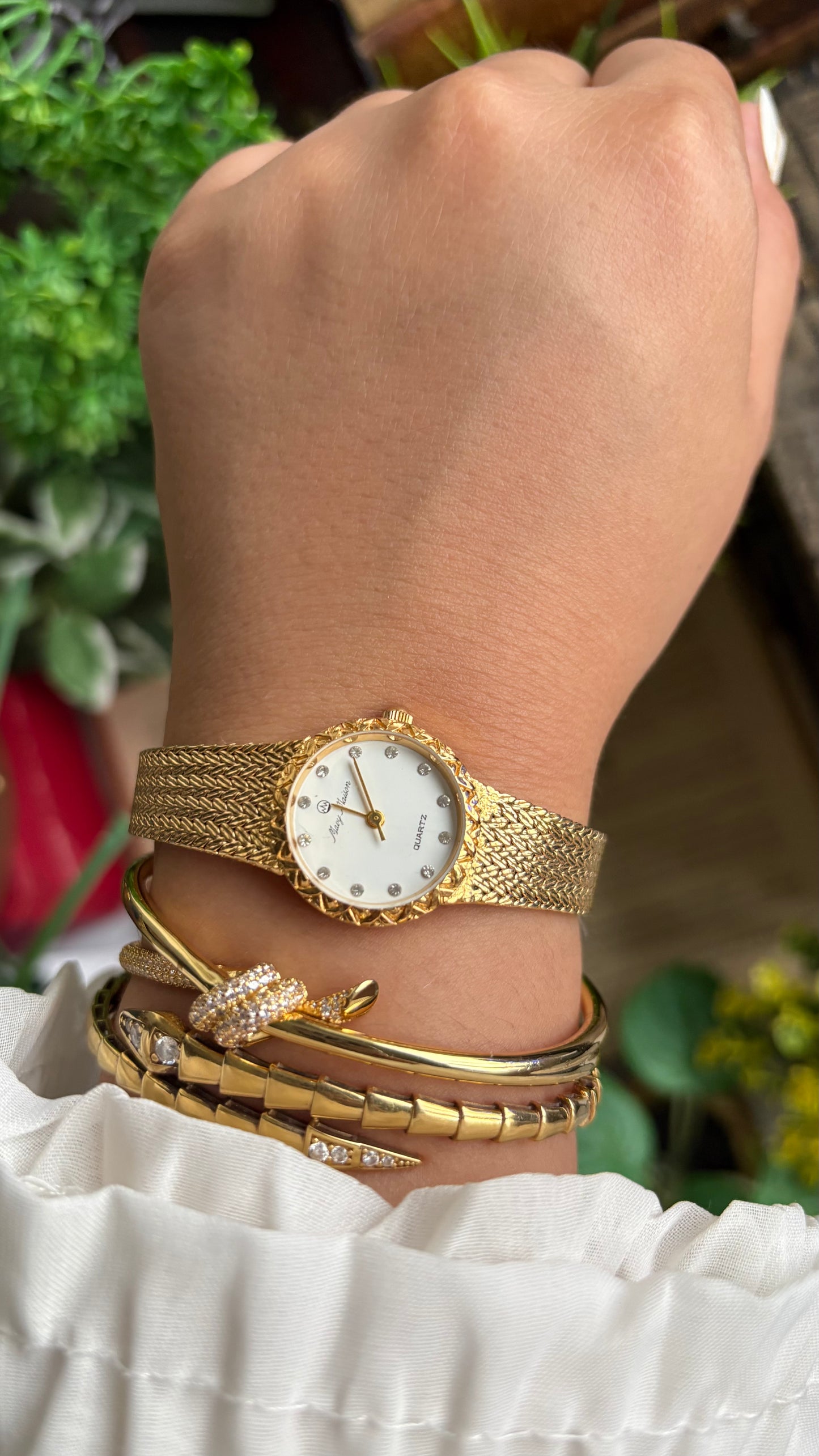 Vintage Mavy Maison Watch in Gold Tone
