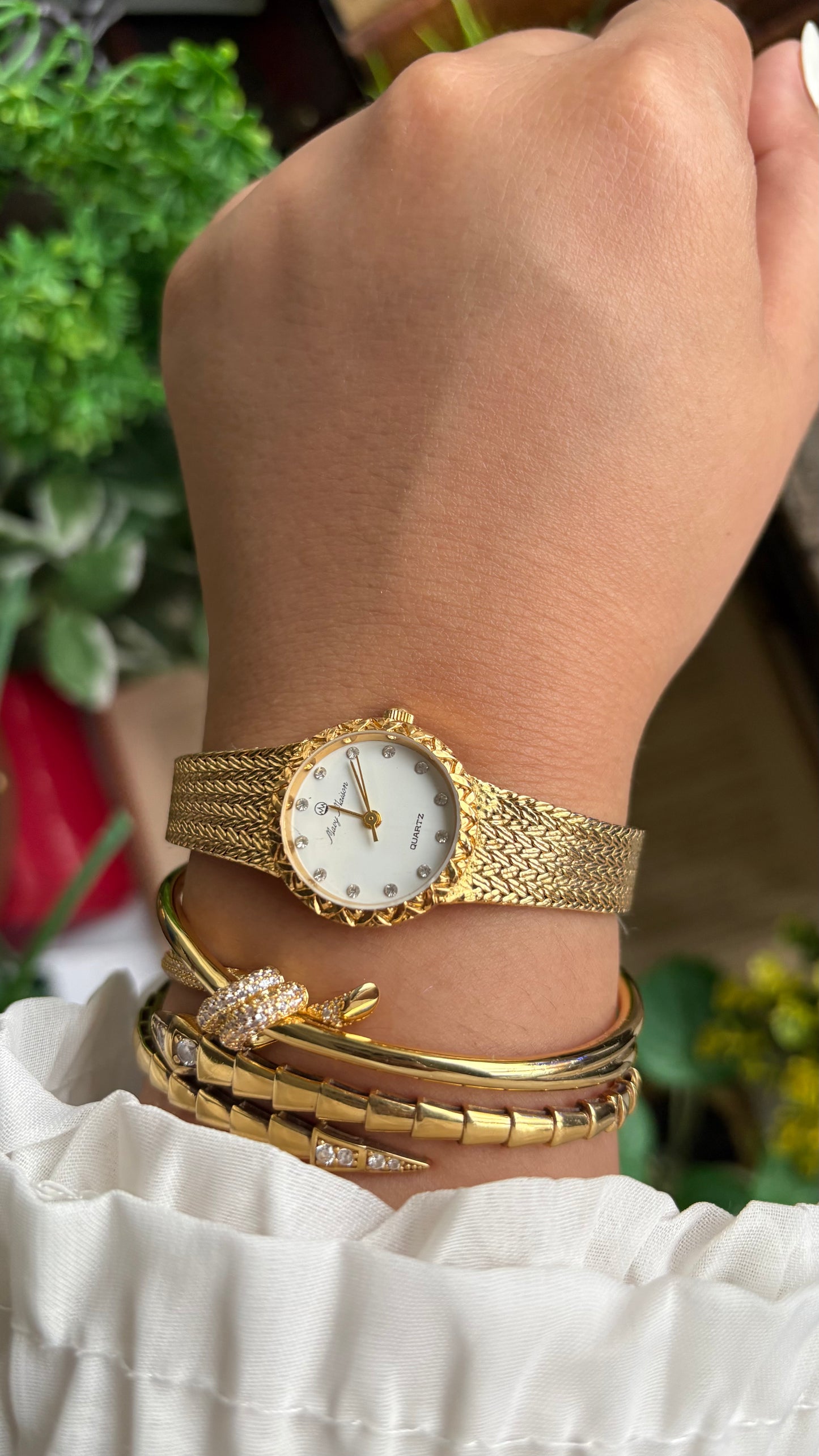 Vintage Mavy Maison Watch in Gold Tone