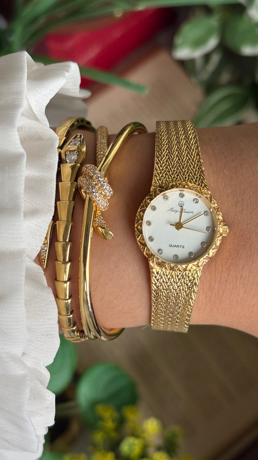 Vintage Mavy Maison Watch in Gold Tone