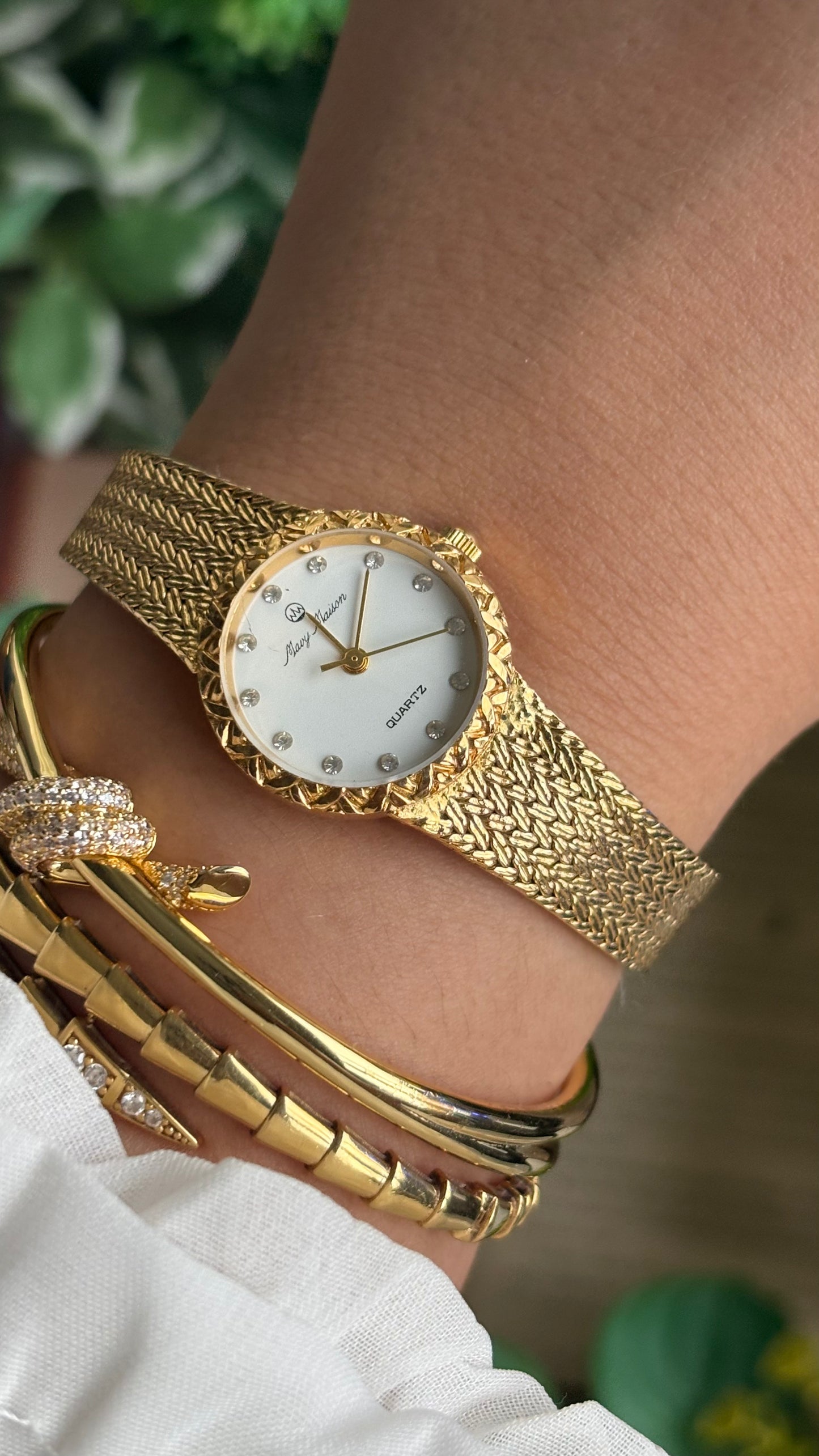 Vintage Mavy Maison Watch in Gold Tone