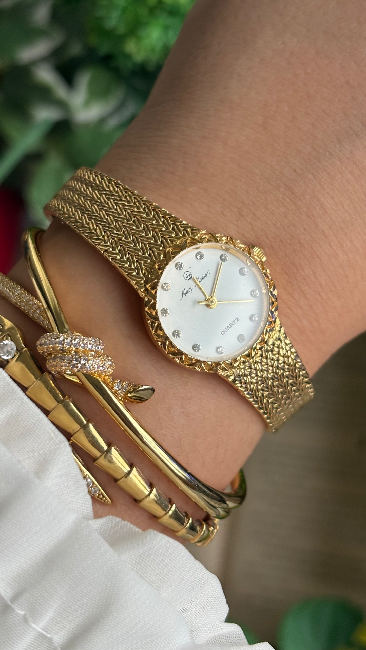 Vintage Mavy Maison Watch in Gold Tone