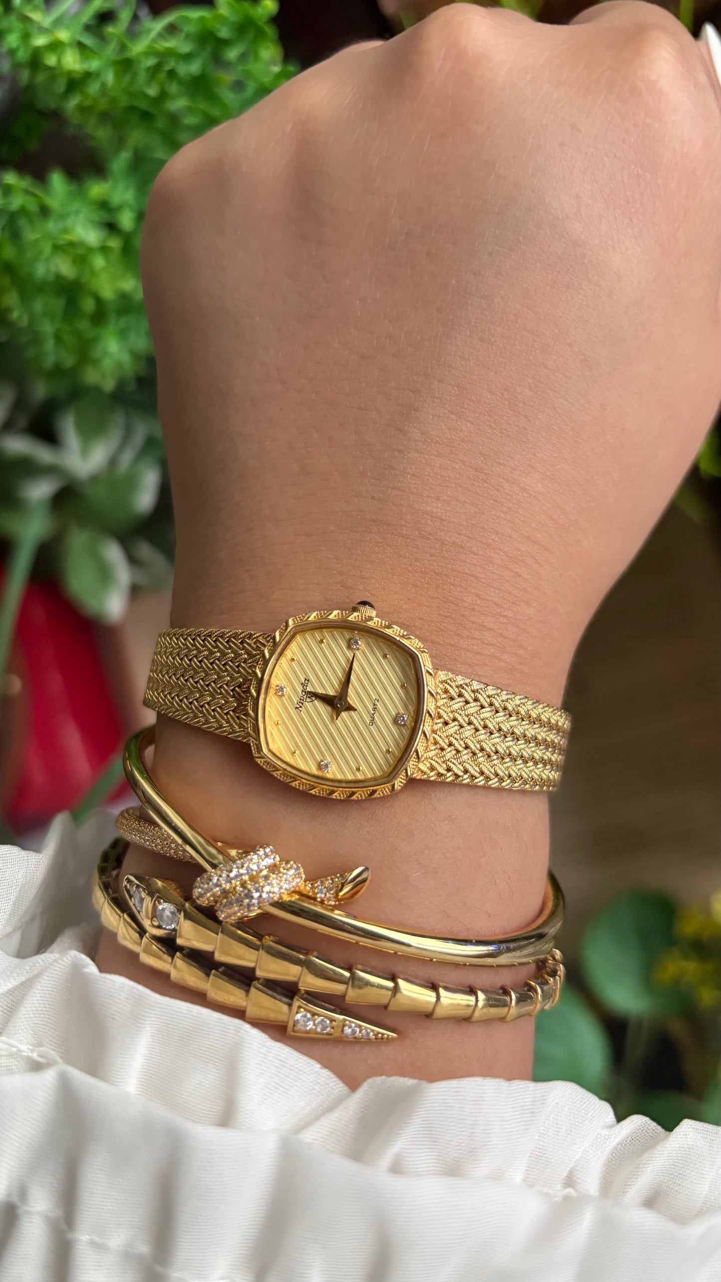 Vintage Nivada Watch in Gold Tone