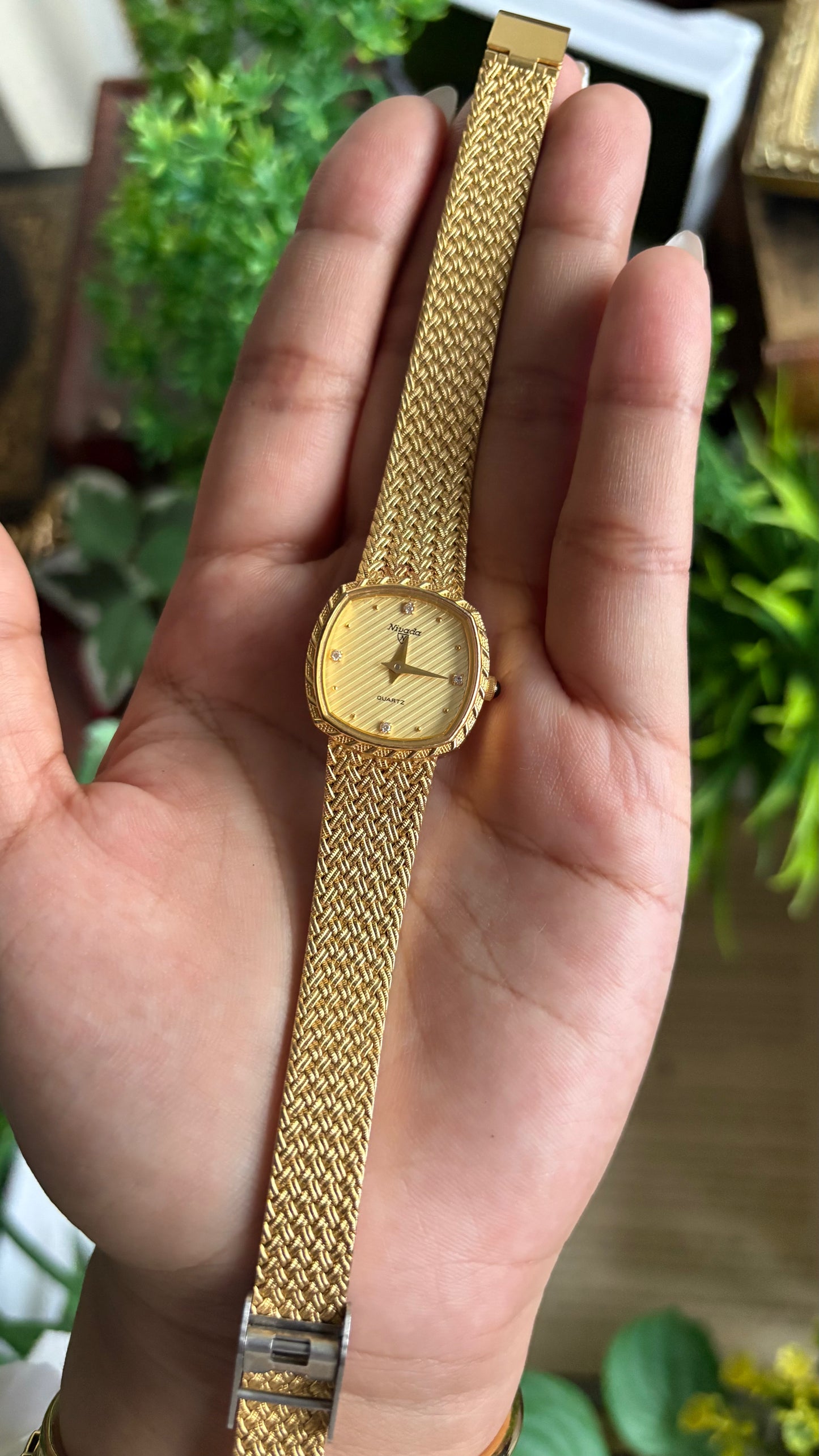 Vintage Nivada Watch in Gold Tone