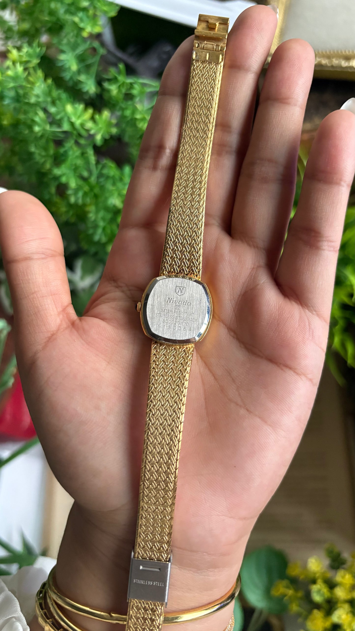 Vintage Nivada Watch in Gold Tone