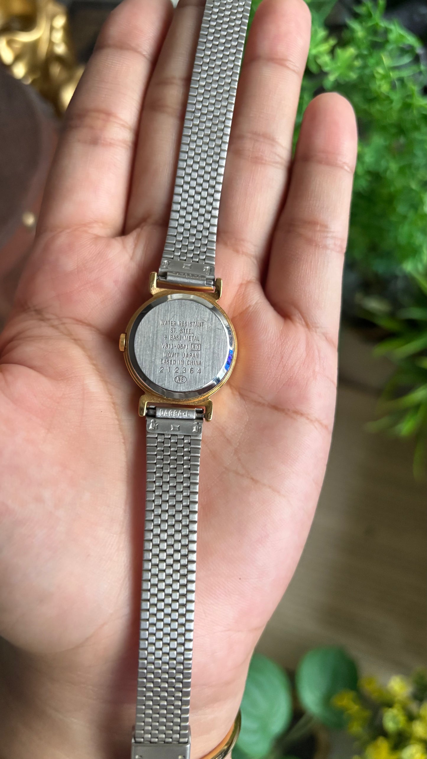 Vintage Alba Seiko Watch in Gold Tone Beautifully Textured Dial