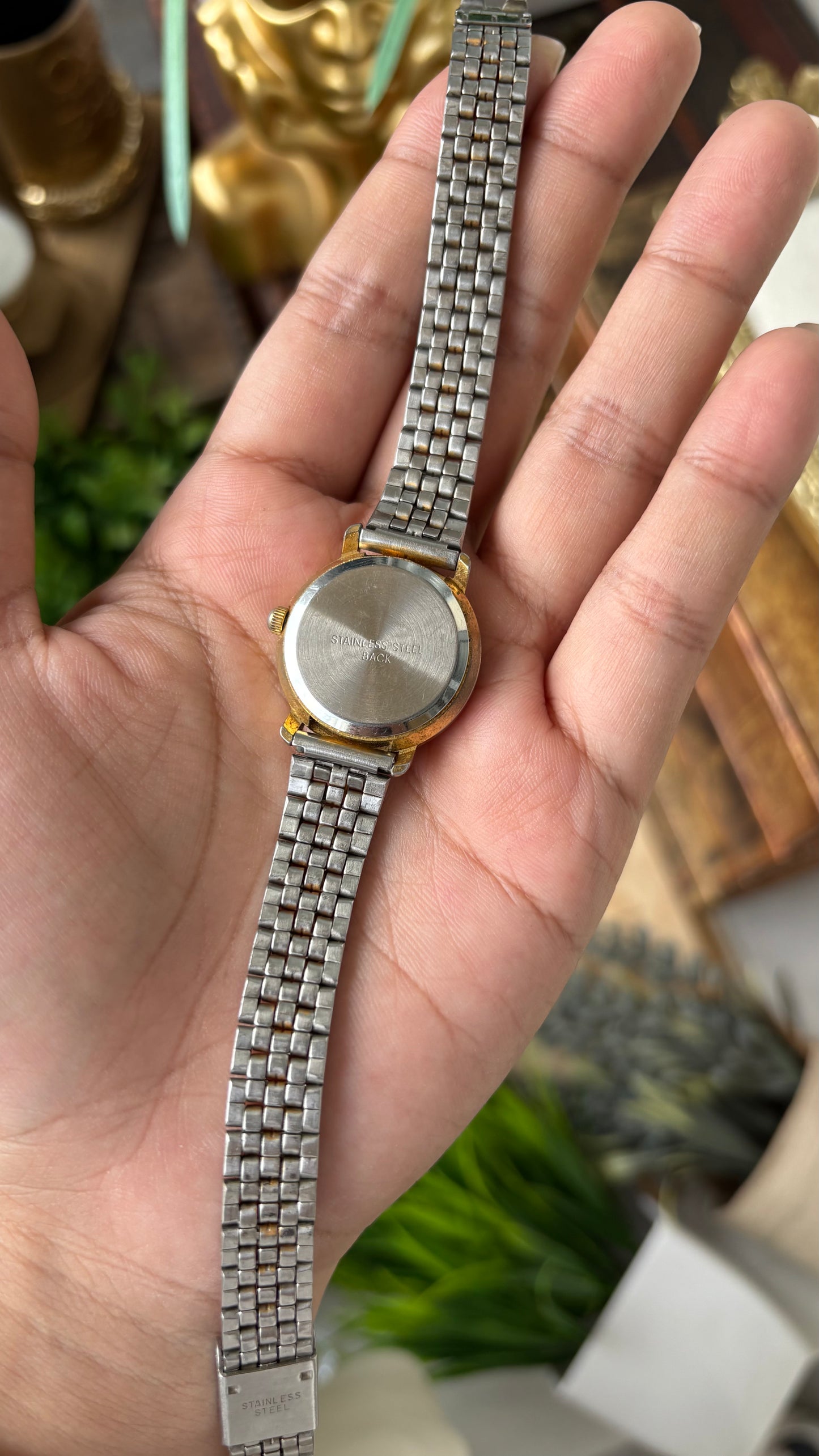 Vintage Hyacinth Classic Style Watch in Two-Tone Roman Dial Quartz #00621