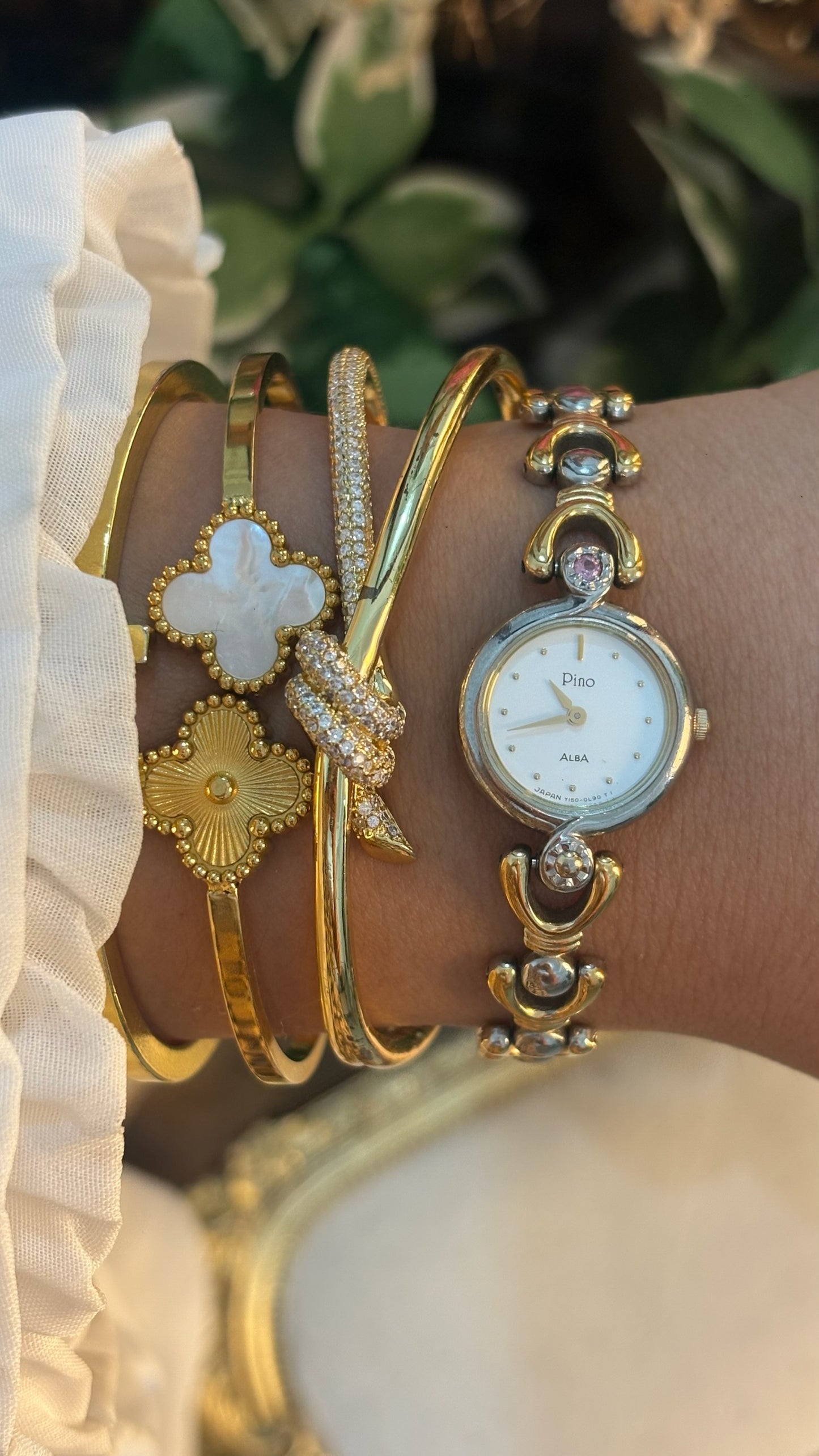 Rare Vintage Pino by Alba Seiko Bracelet Watch in Two-Tone Quartz