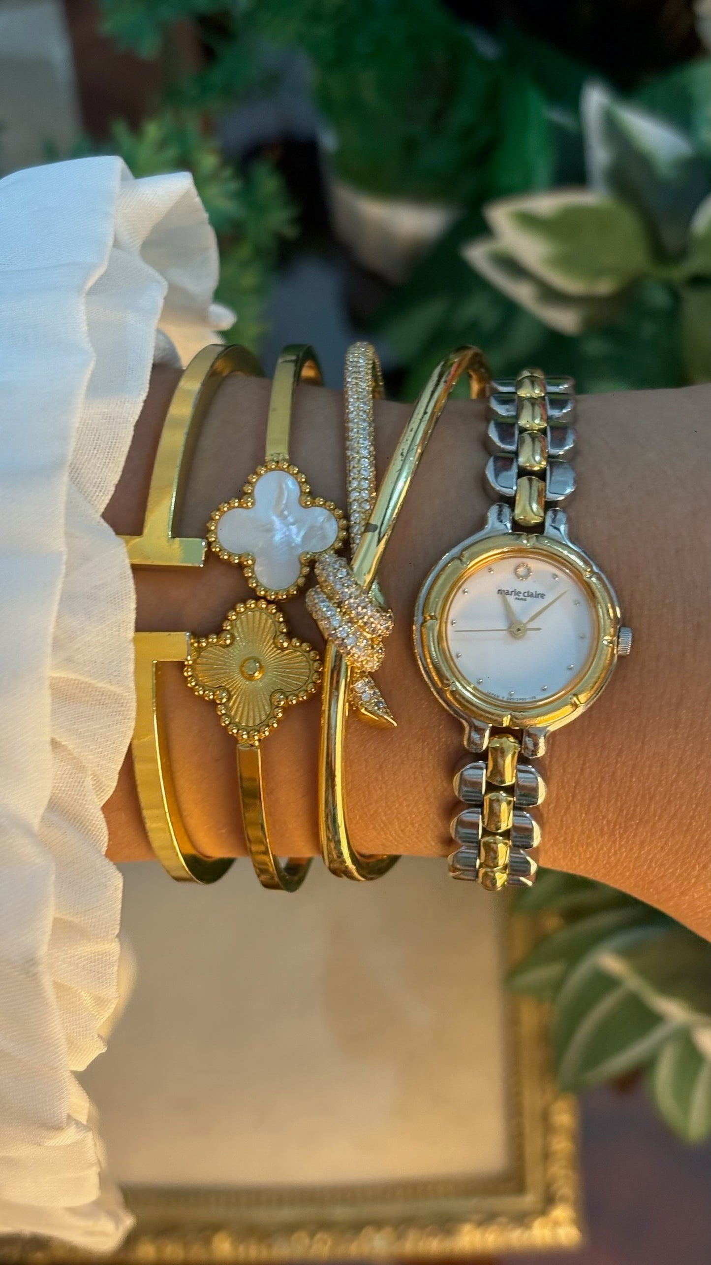 Dainty Vintage Marie Claire Dress Watch in Two-Tone Quartz