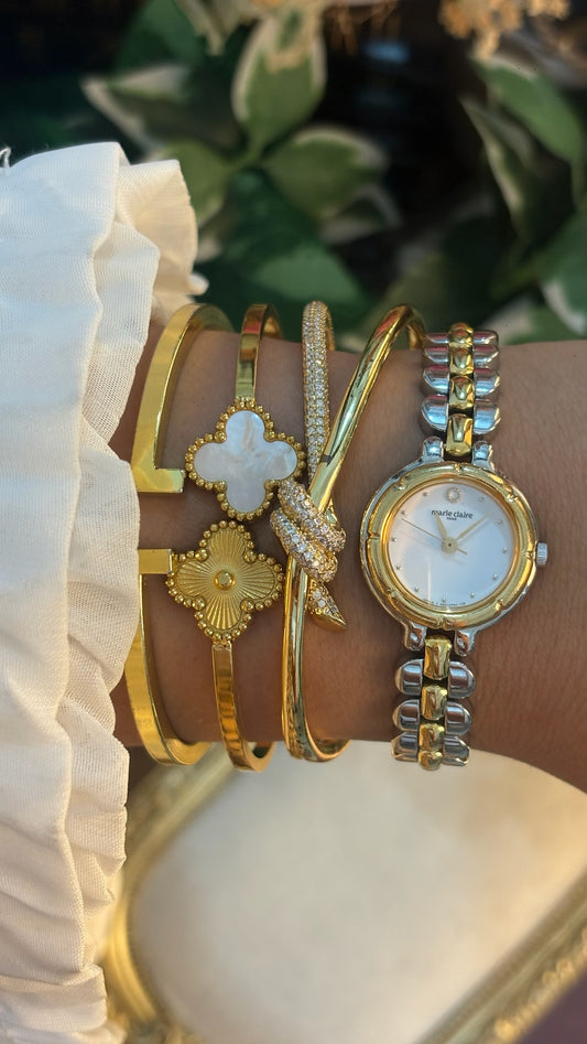 Dainty Vintage Marie Claire Dress Watch in Two-Tone Quartz