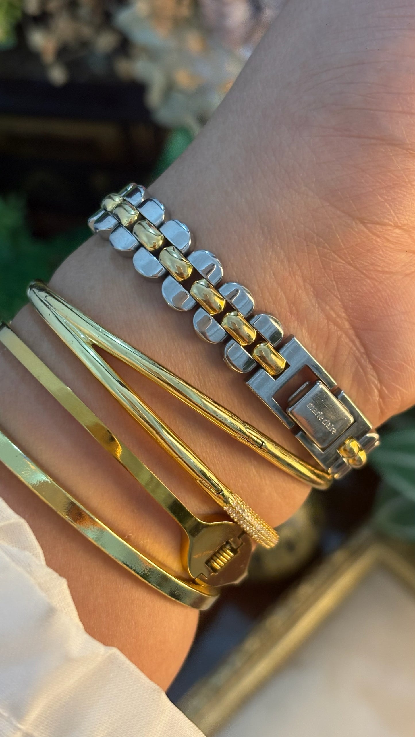 Dainty Vintage Marie Claire Dress Watch in Two-Tone Quartz