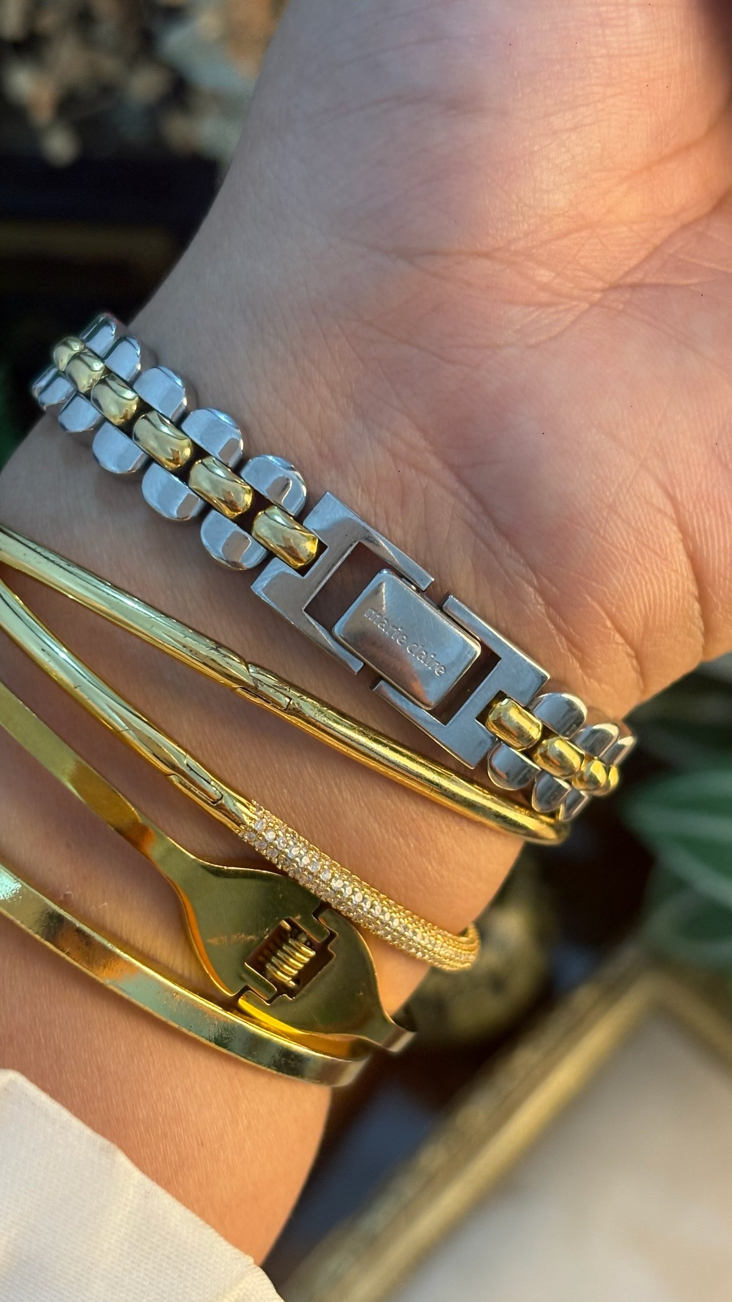 Dainty Vintage Marie Claire Dress Watch in Two-Tone Quartz