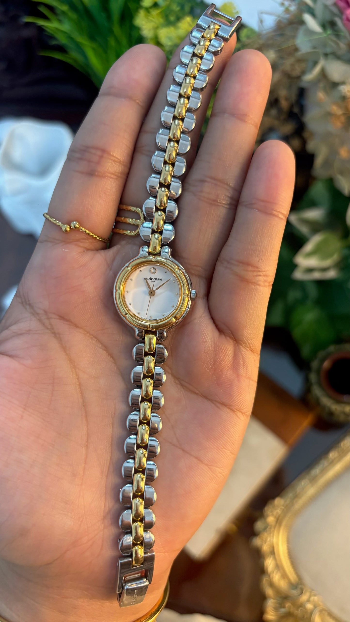 Dainty Vintage Marie Claire Dress Watch in Two-Tone Quartz