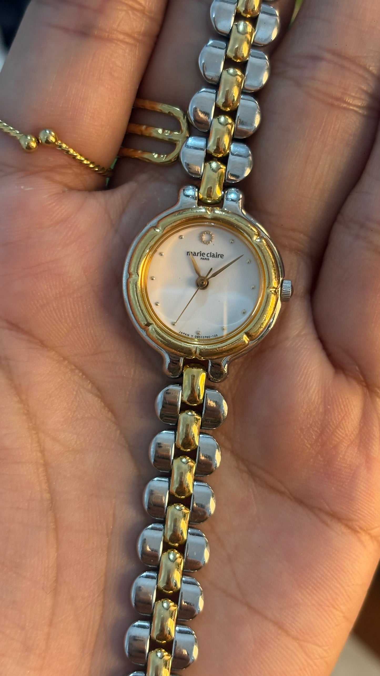 Dainty Vintage Marie Claire Dress Watch in Two-Tone Quartz