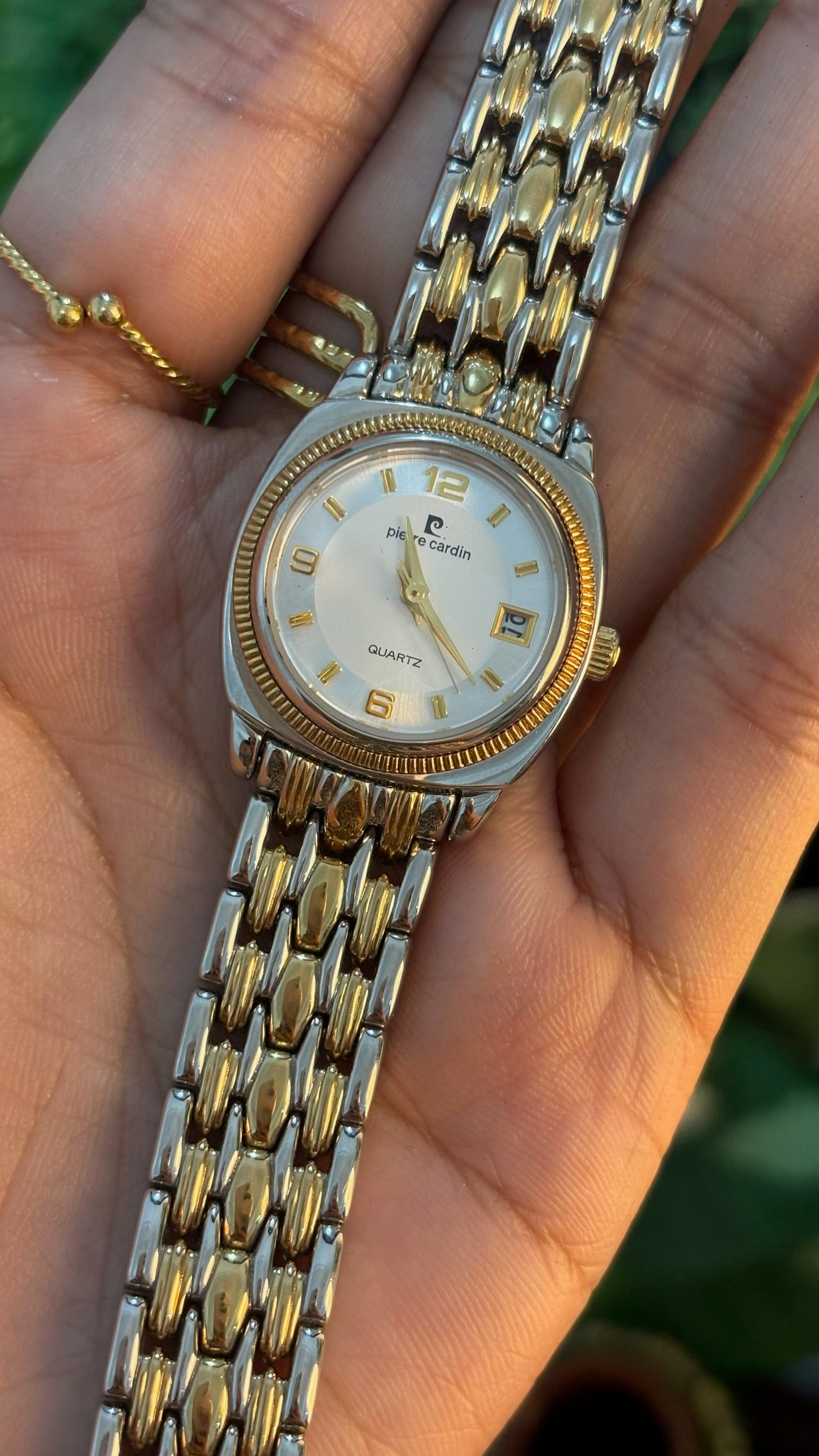 Vintage Pierre Cardin Date Window Classic Watch in Two-Tone Quartz