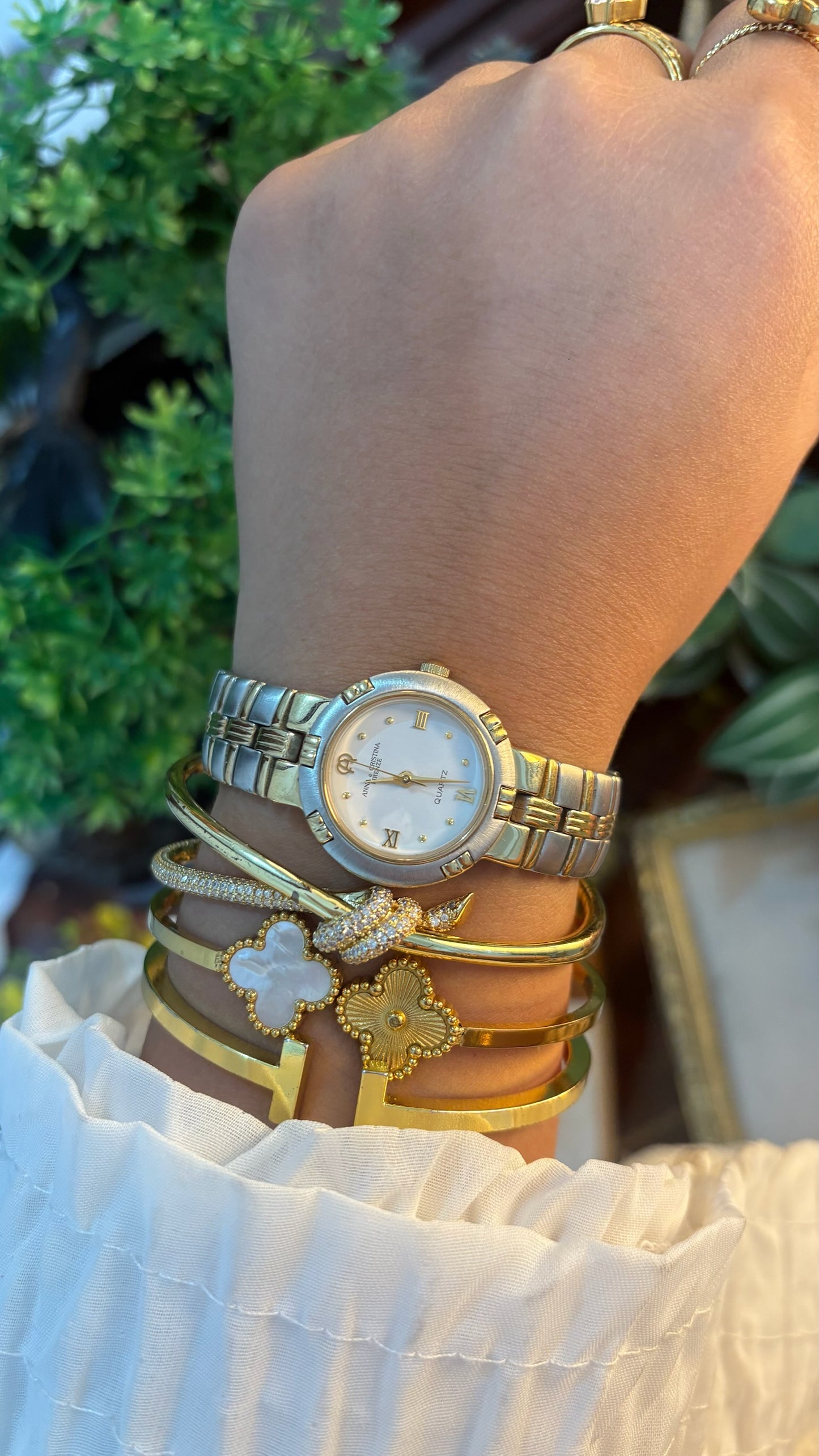 Vintage Anna & Christina Firenze Classic Watch in Two-Tone Quartz