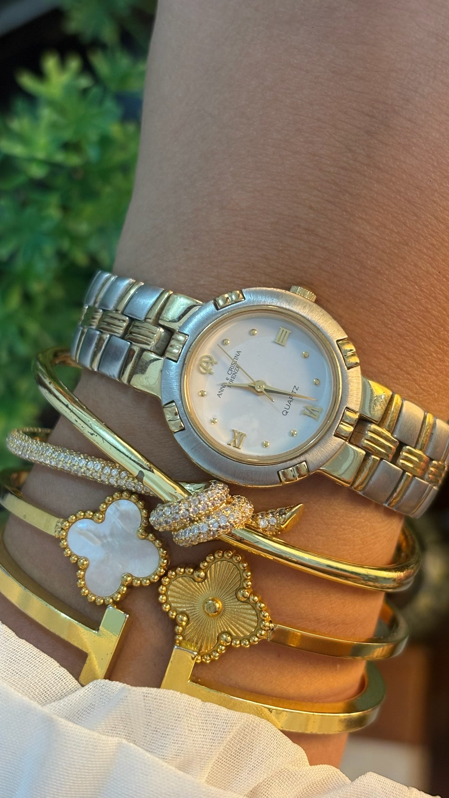Vintage Anna & Christina Firenze Classic Watch in Two-Tone Quartz