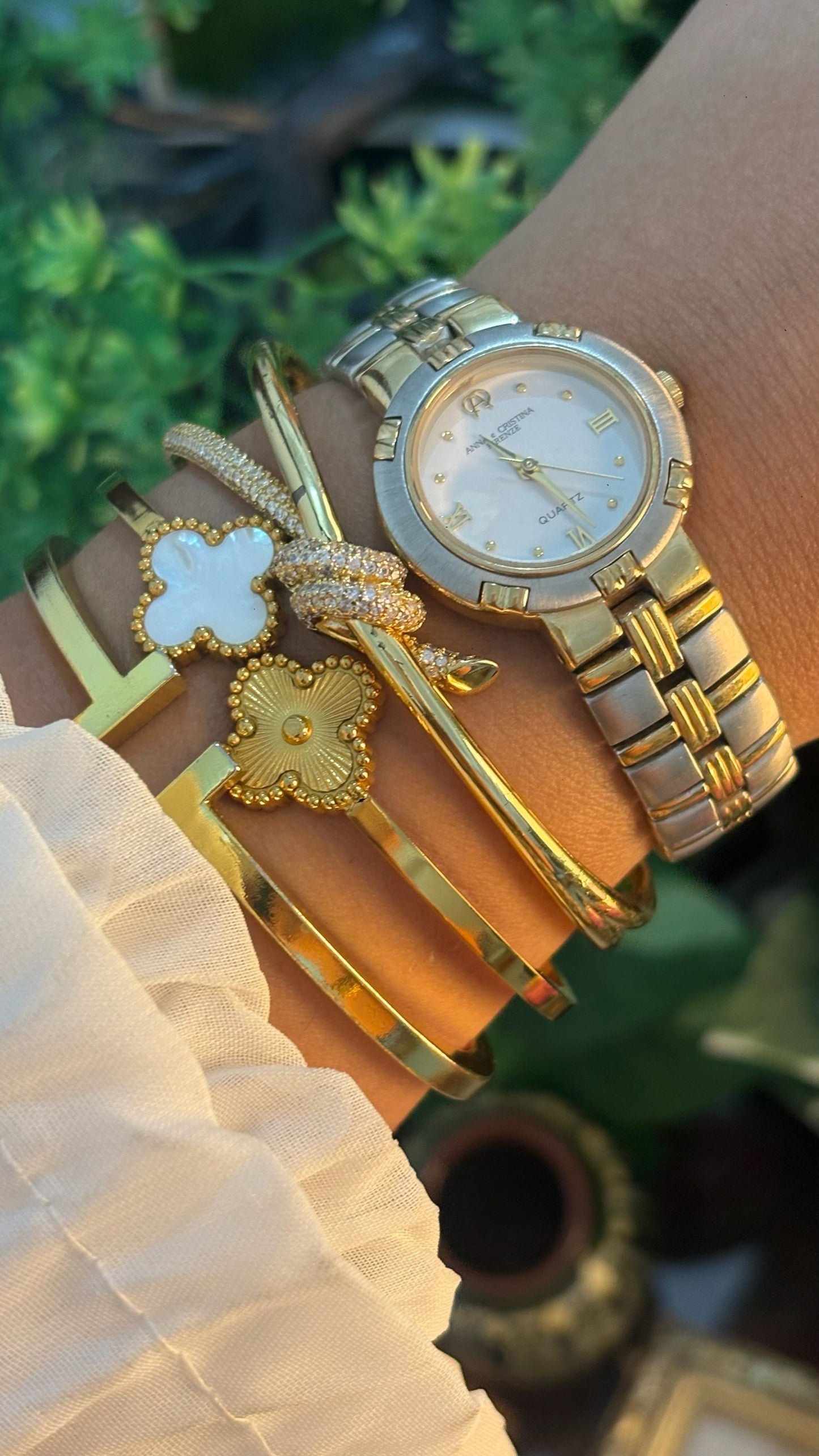 Vintage Anna & Christina Firenze Classic Watch in Two-Tone Quartz