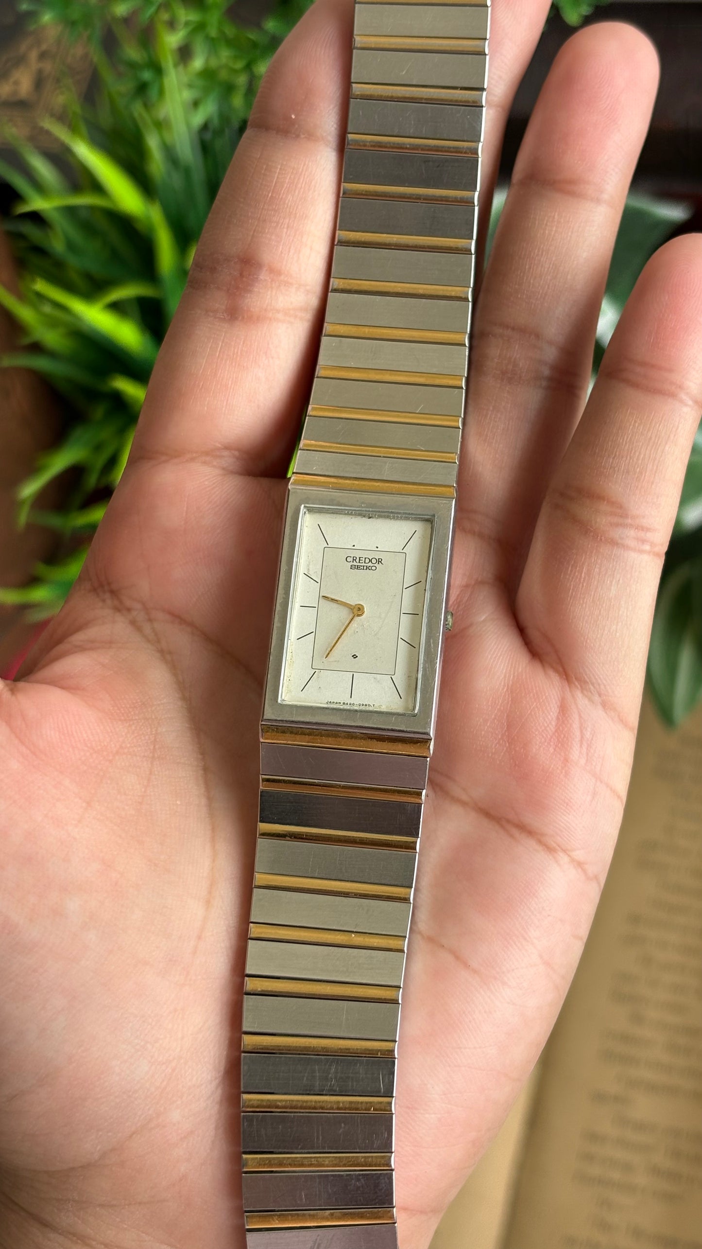 Vintage Credor by Seiko Tank Watch in Two-Tone