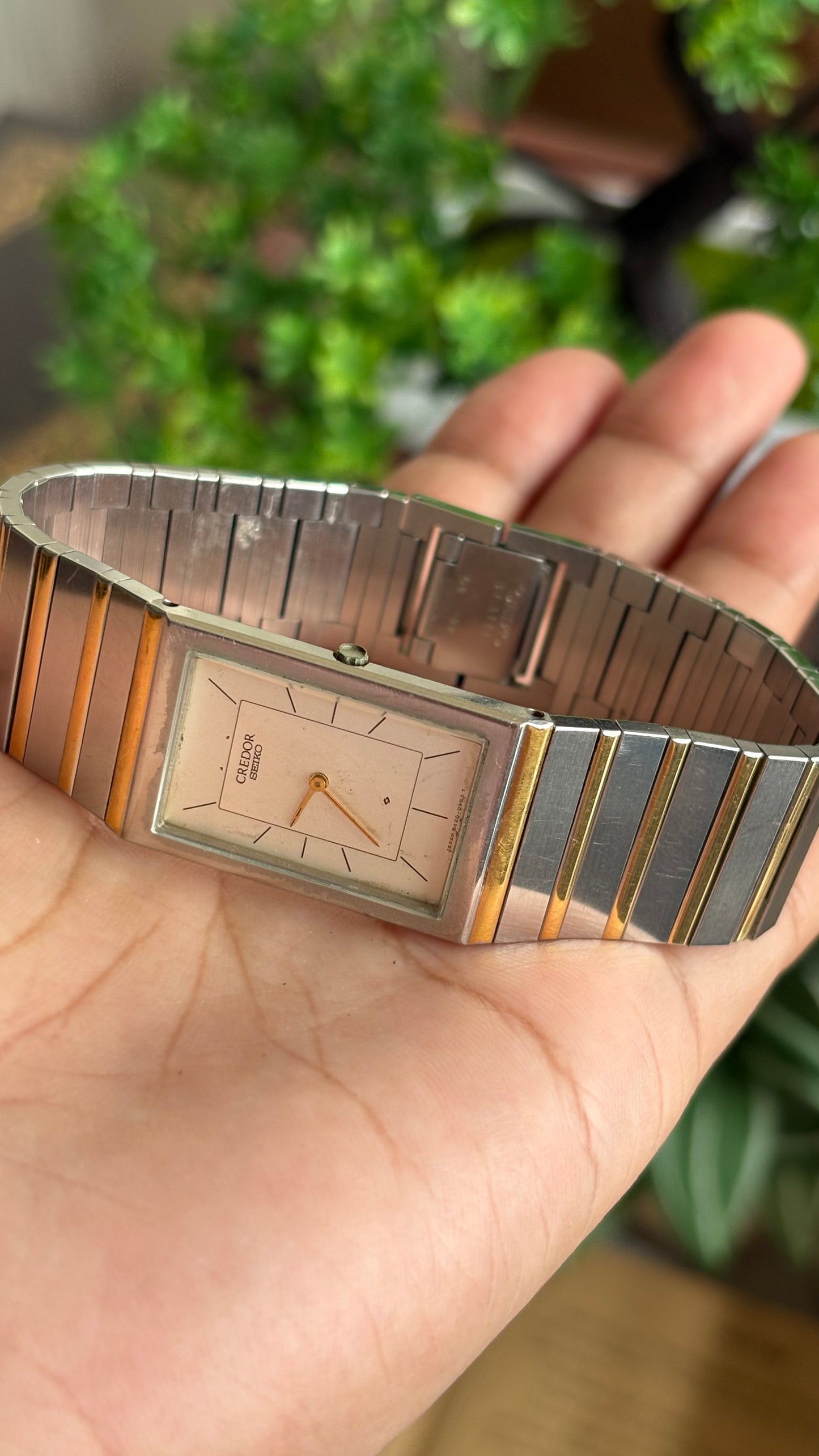 Vintage Credor by Seiko Tank Watch in Two-Tone