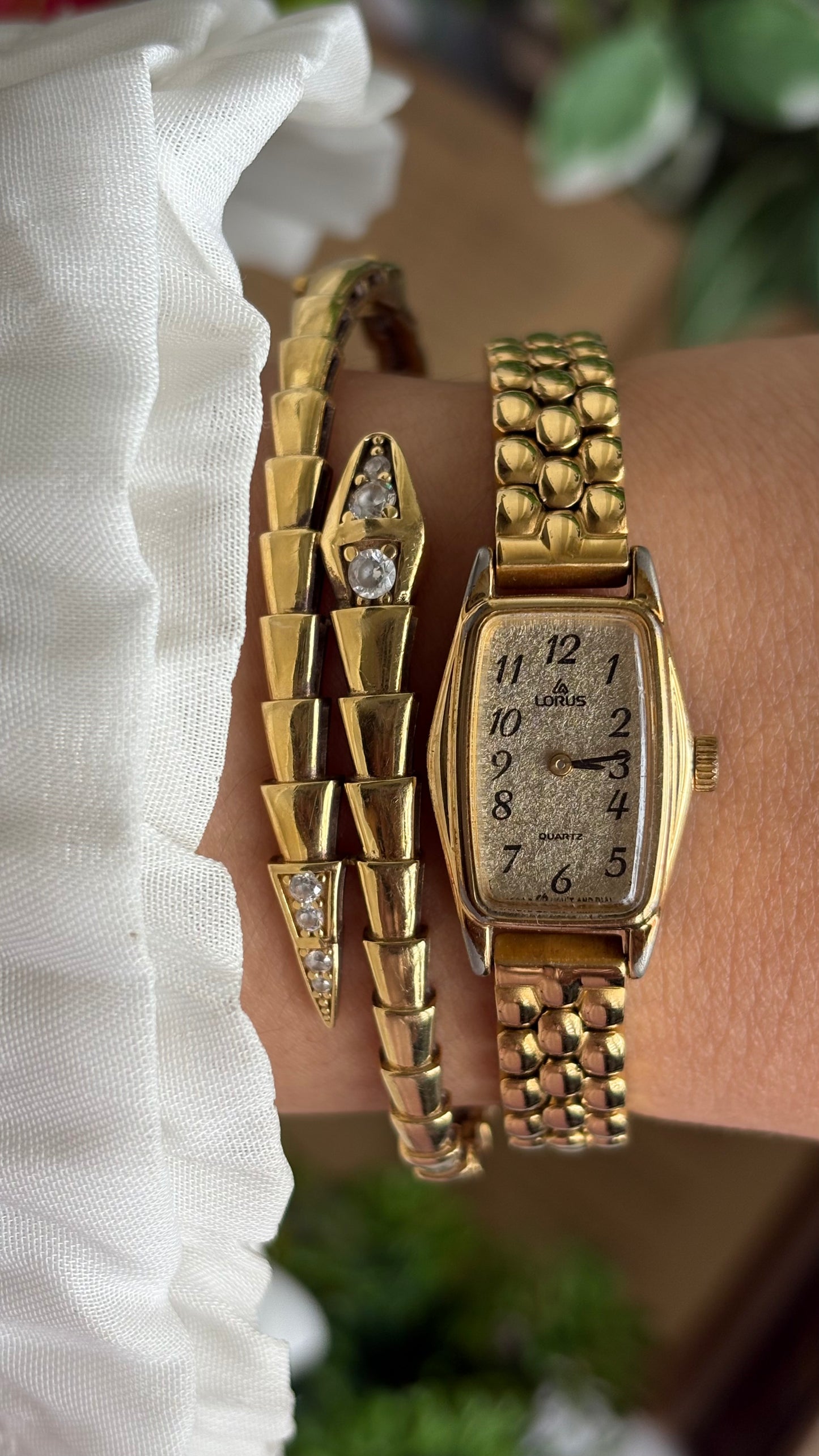 Vintage Lorus by Seiko Watch in Gold Tone
