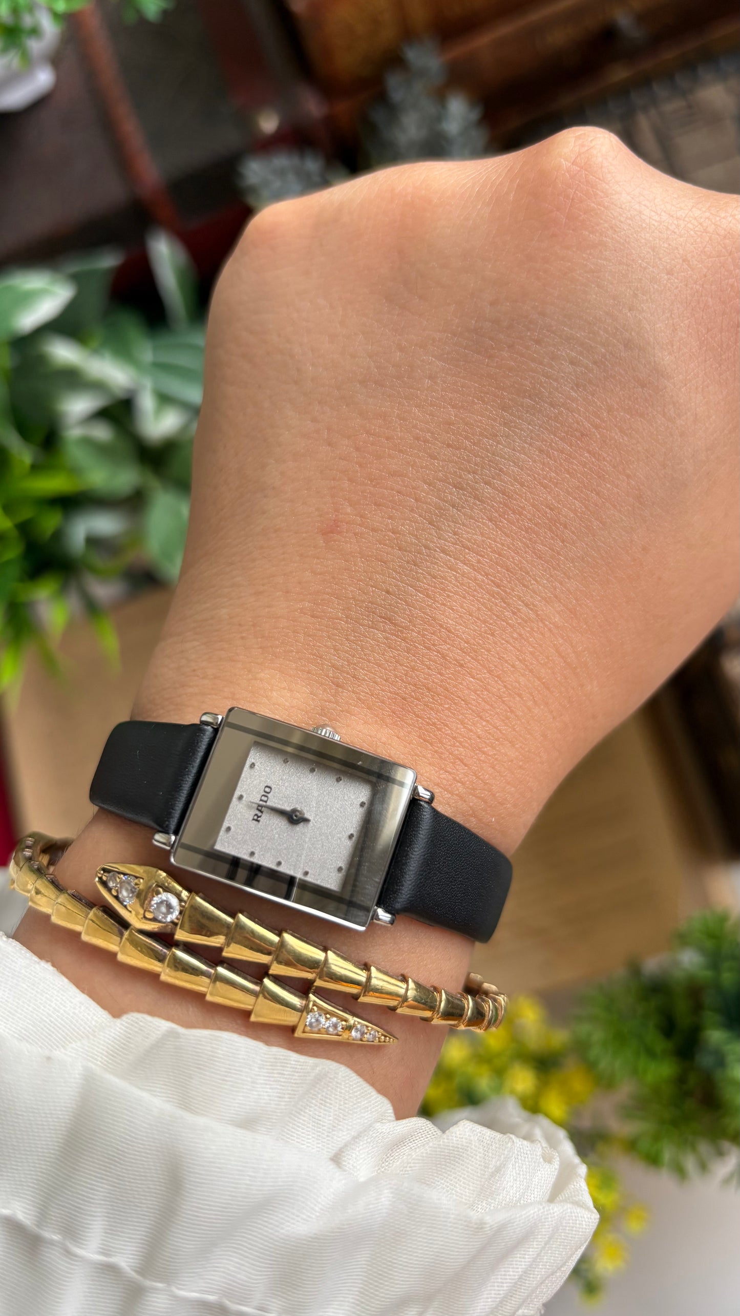 Vintage RADO DiaStar Watch in Black Leather Strap