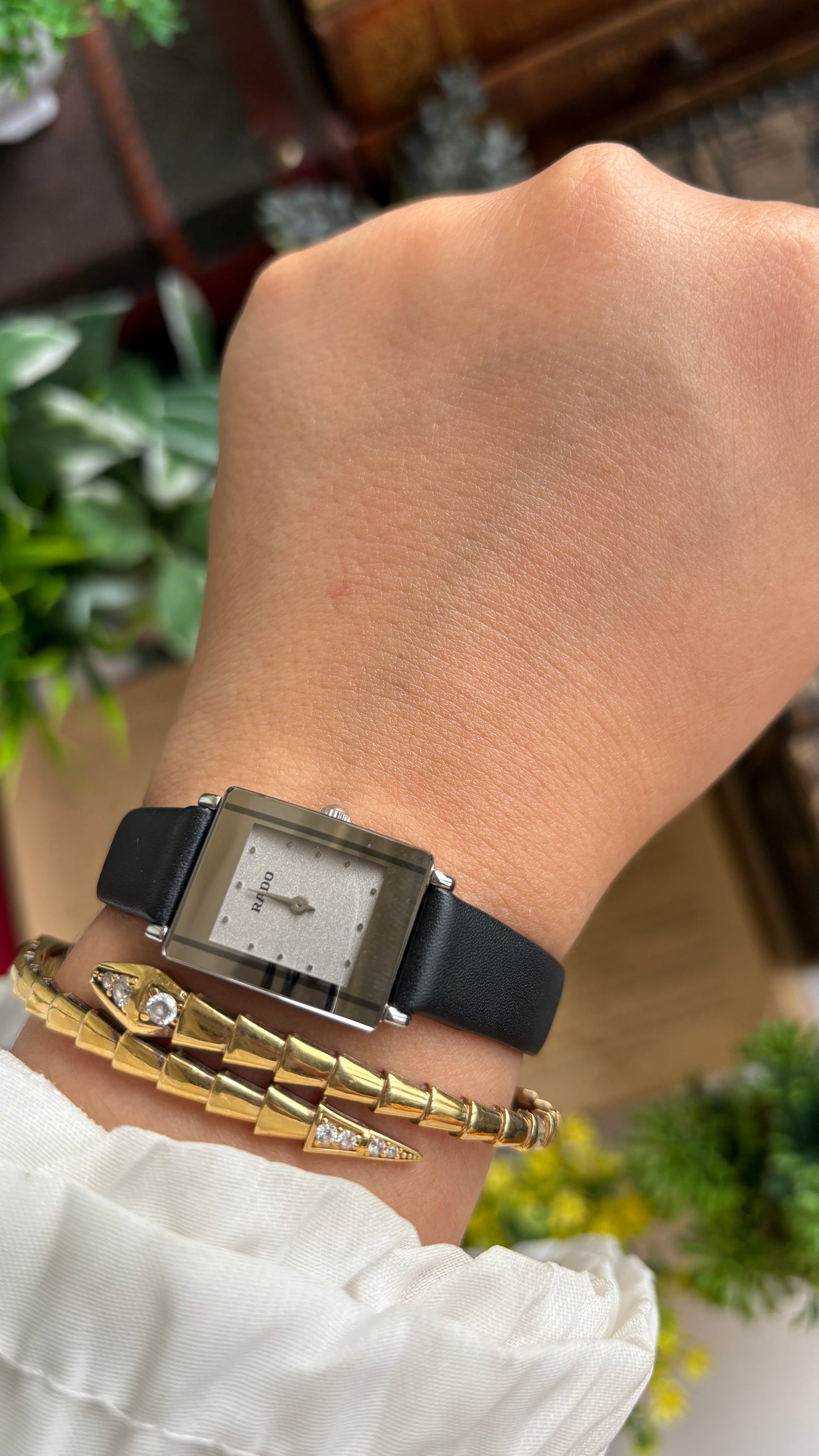 Vintage RADO DiaStar Watch in Black Leather Strap