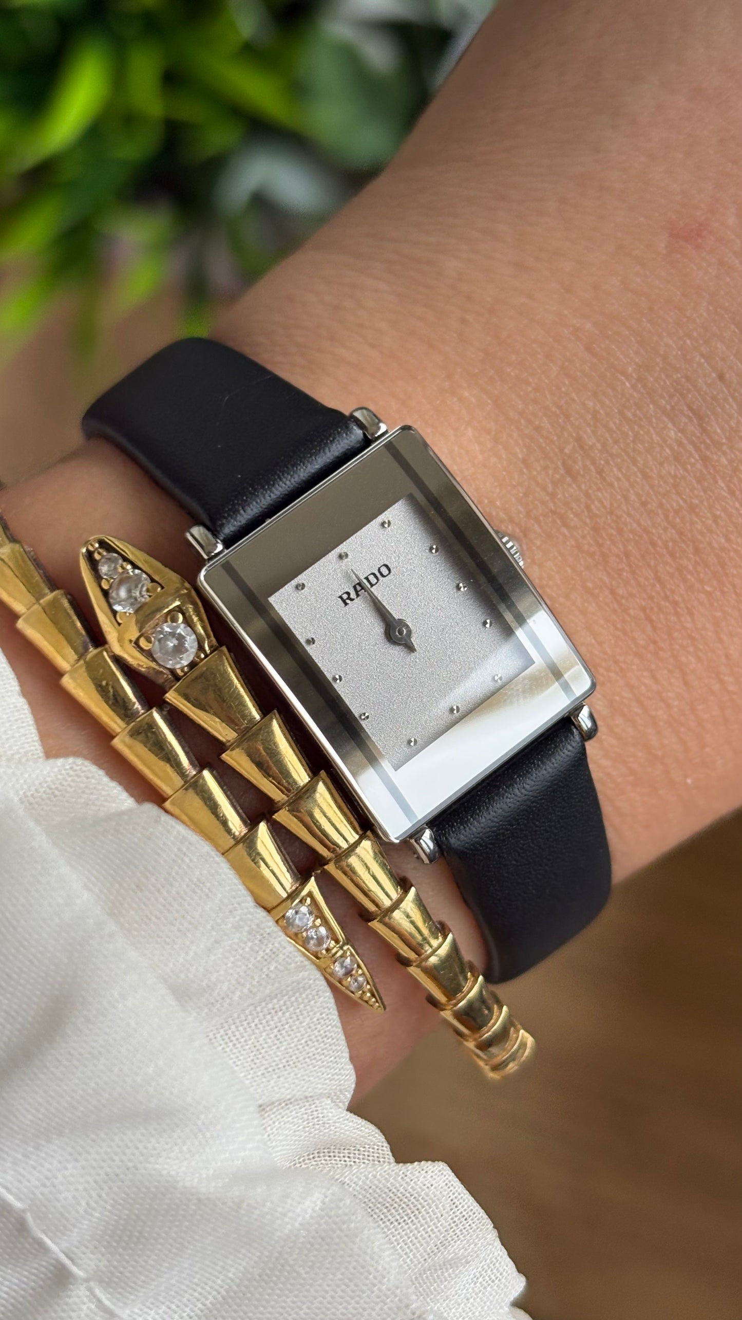 Vintage RADO DiaStar Watch in Black Leather Strap