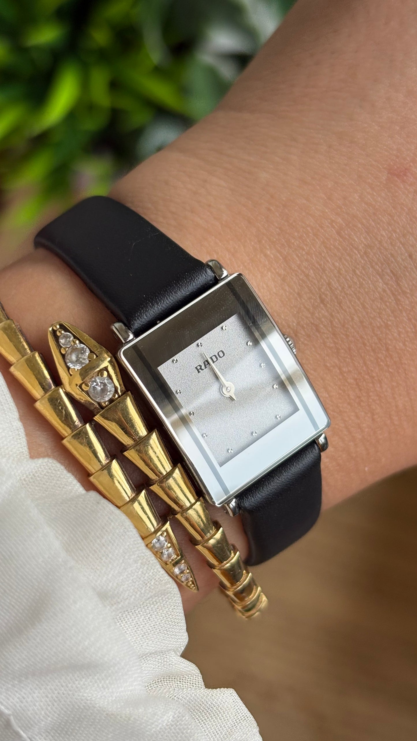 Vintage RADO DiaStar Watch in Black Leather Strap