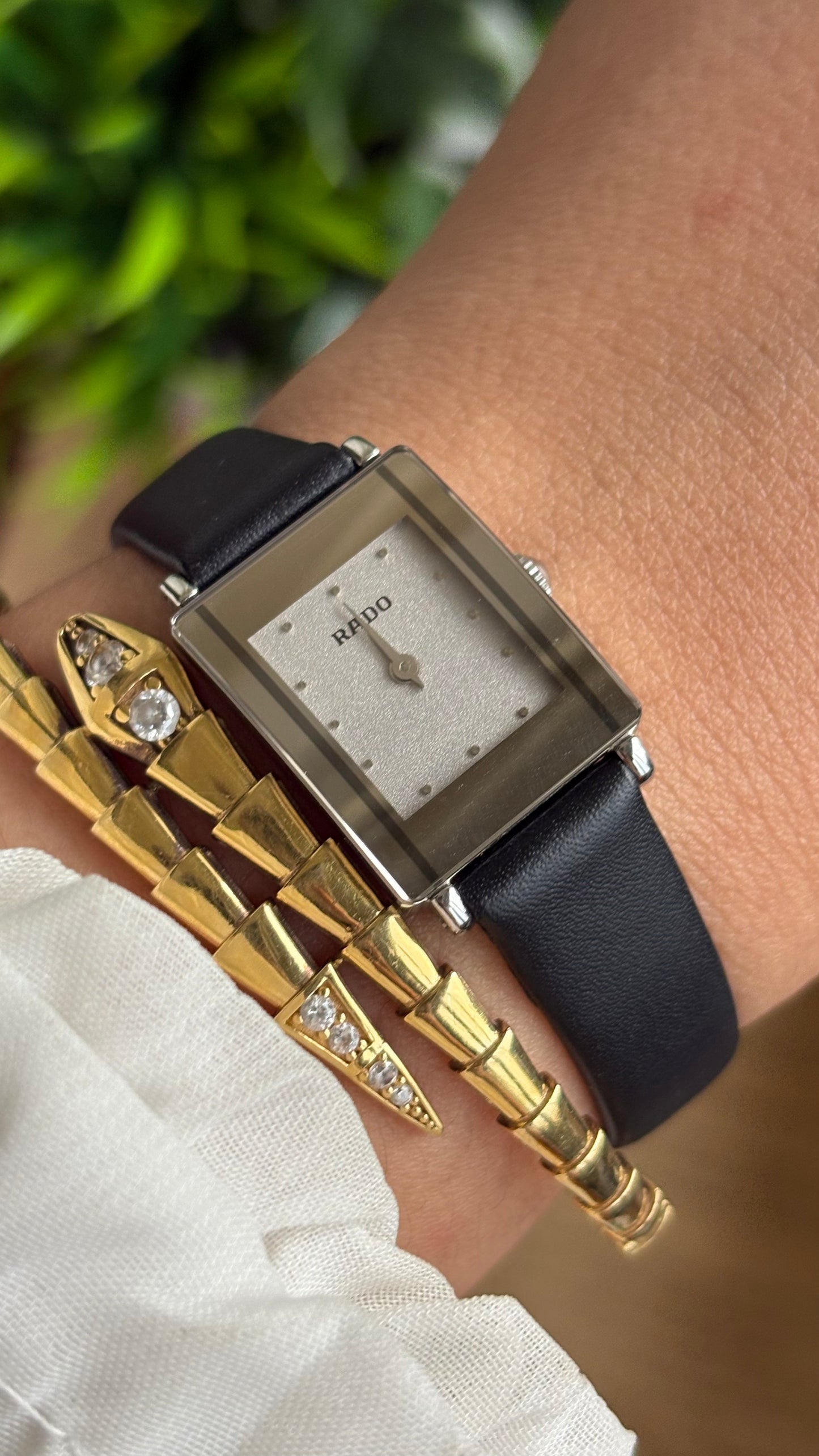 Vintage RADO DiaStar Watch in Black Leather Strap
