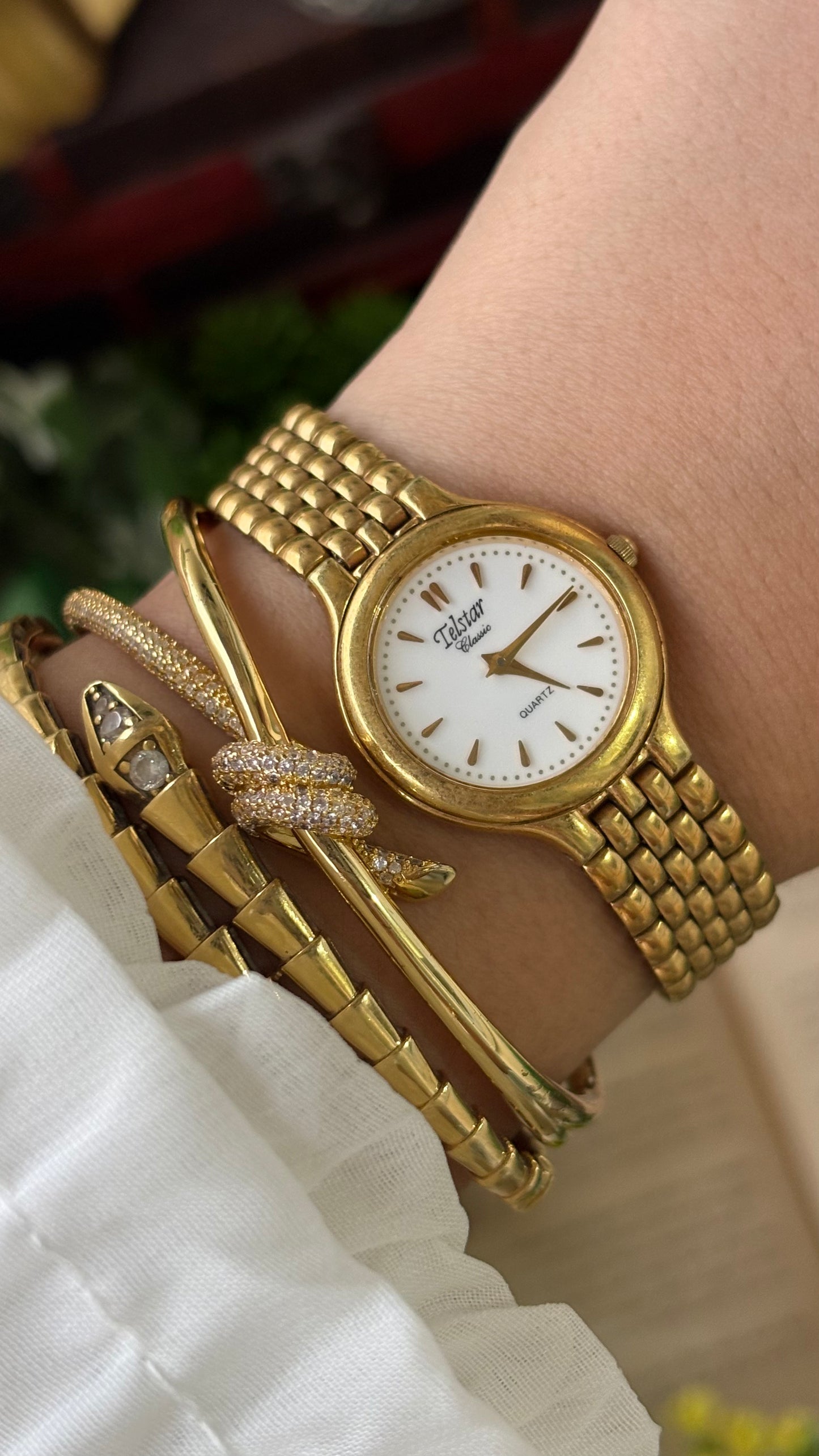 Vintage Telstar Classic Watch in Gold Tone Quartz
