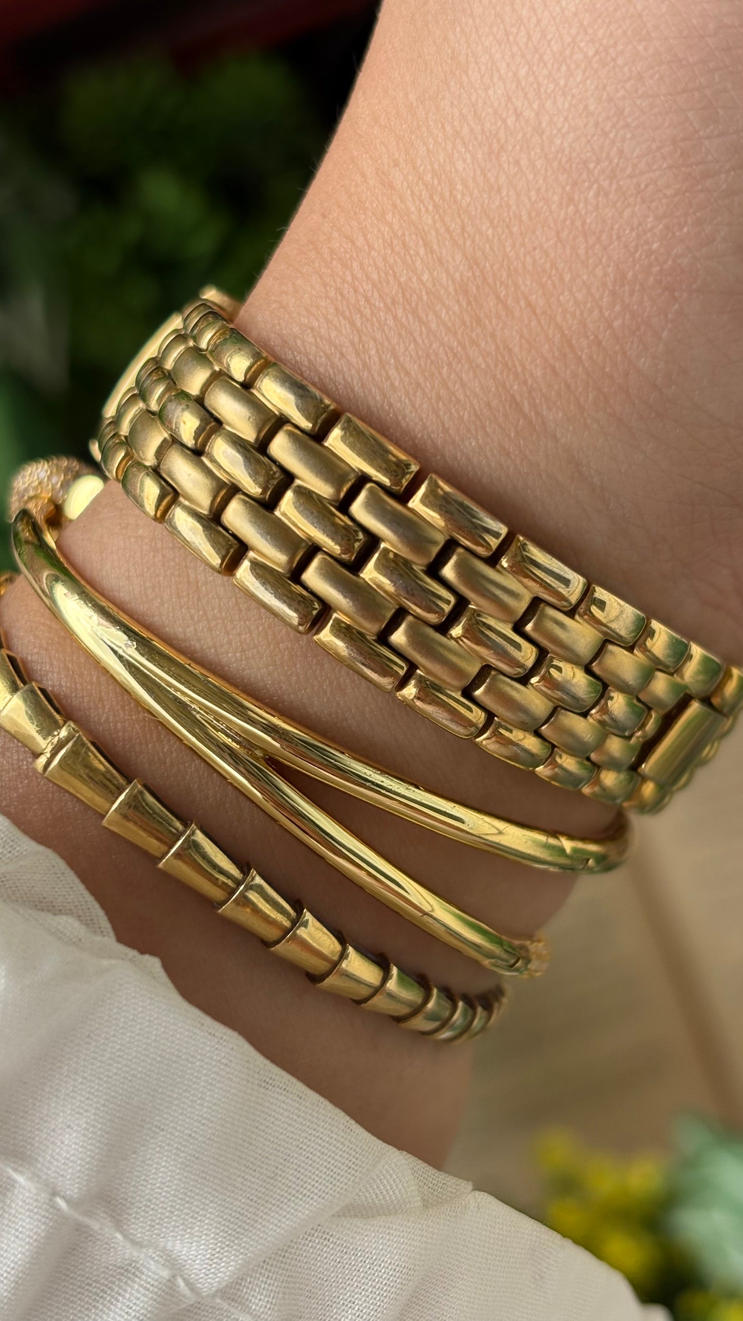 Extremely Rare Vintage Lancel Paris Bejeweled Tank Watch in Gold Tone Japan Quartz